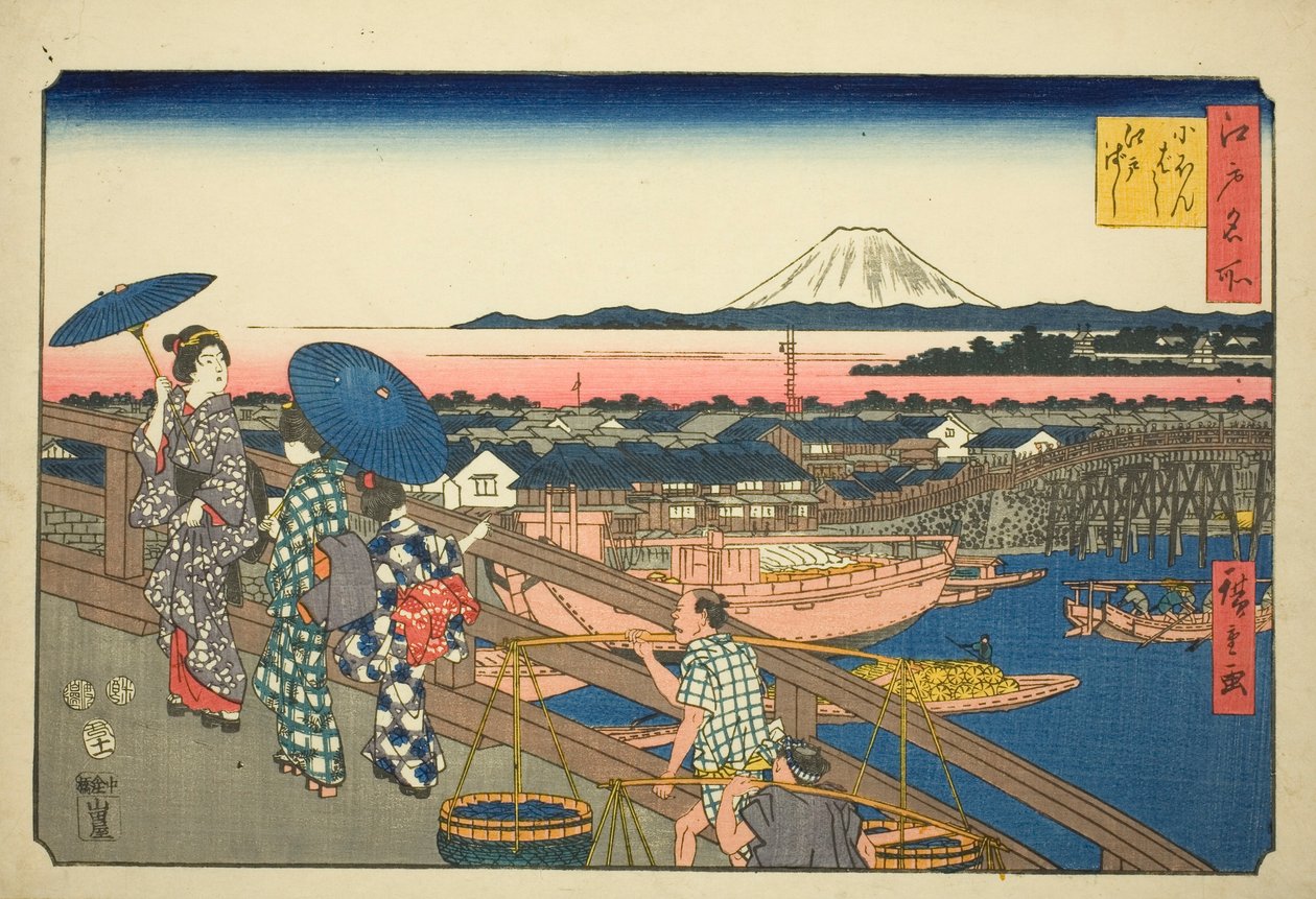 Japan B Ridge ja Edo B Ridge (Nihonbashi Edobashi), Teseriesistä tekijältä Utagawa Hiroshige