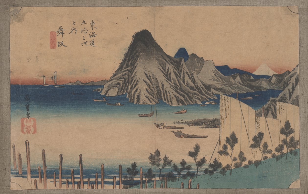 Nro 31 "Maisaka: View of Imagery" Tokaidon 53 asemalta tekijältä Utagawa Hiroshige