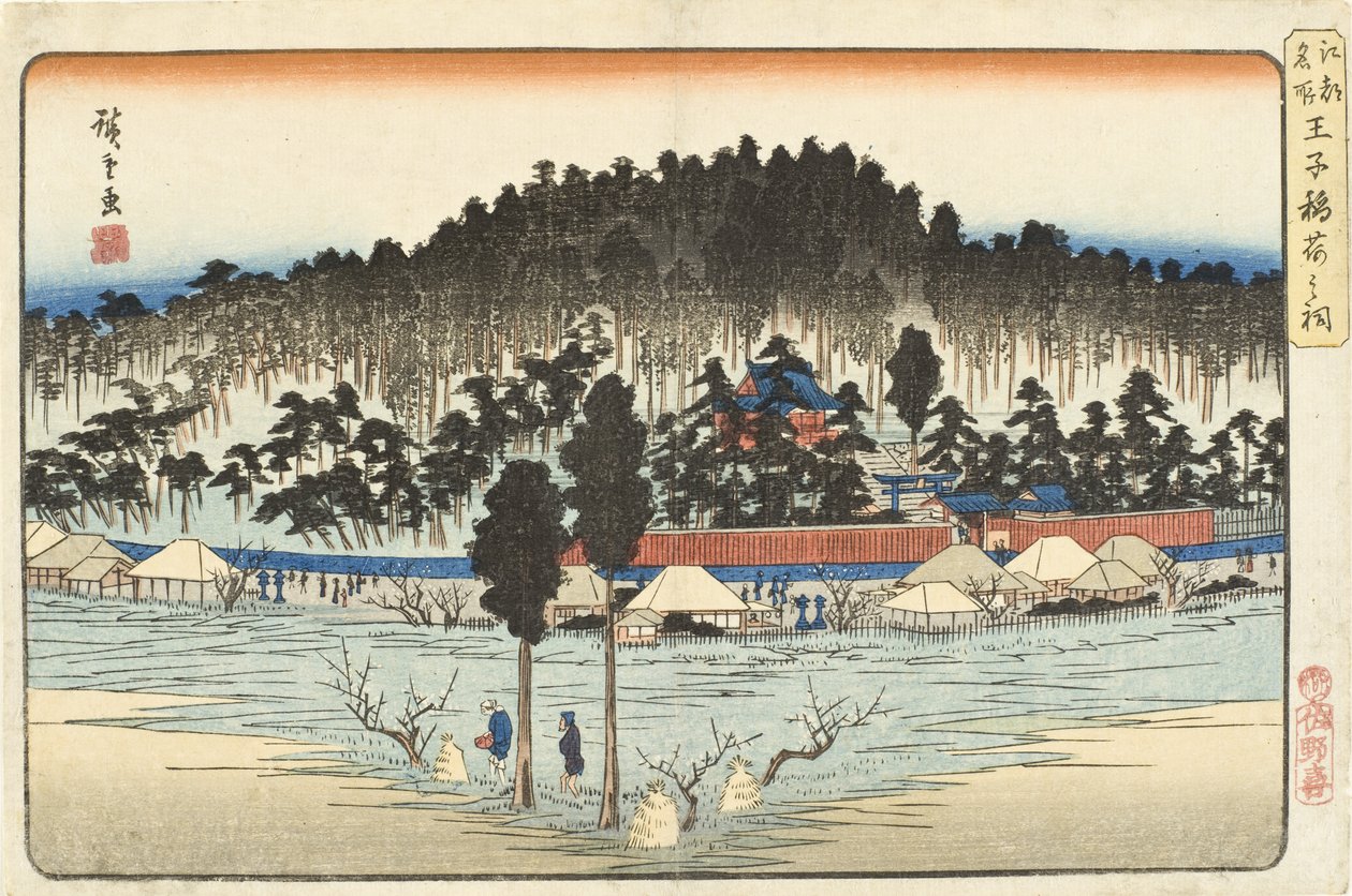 Ōji Inari -pyhäkkö tekijältä Utagawa Hiroshige