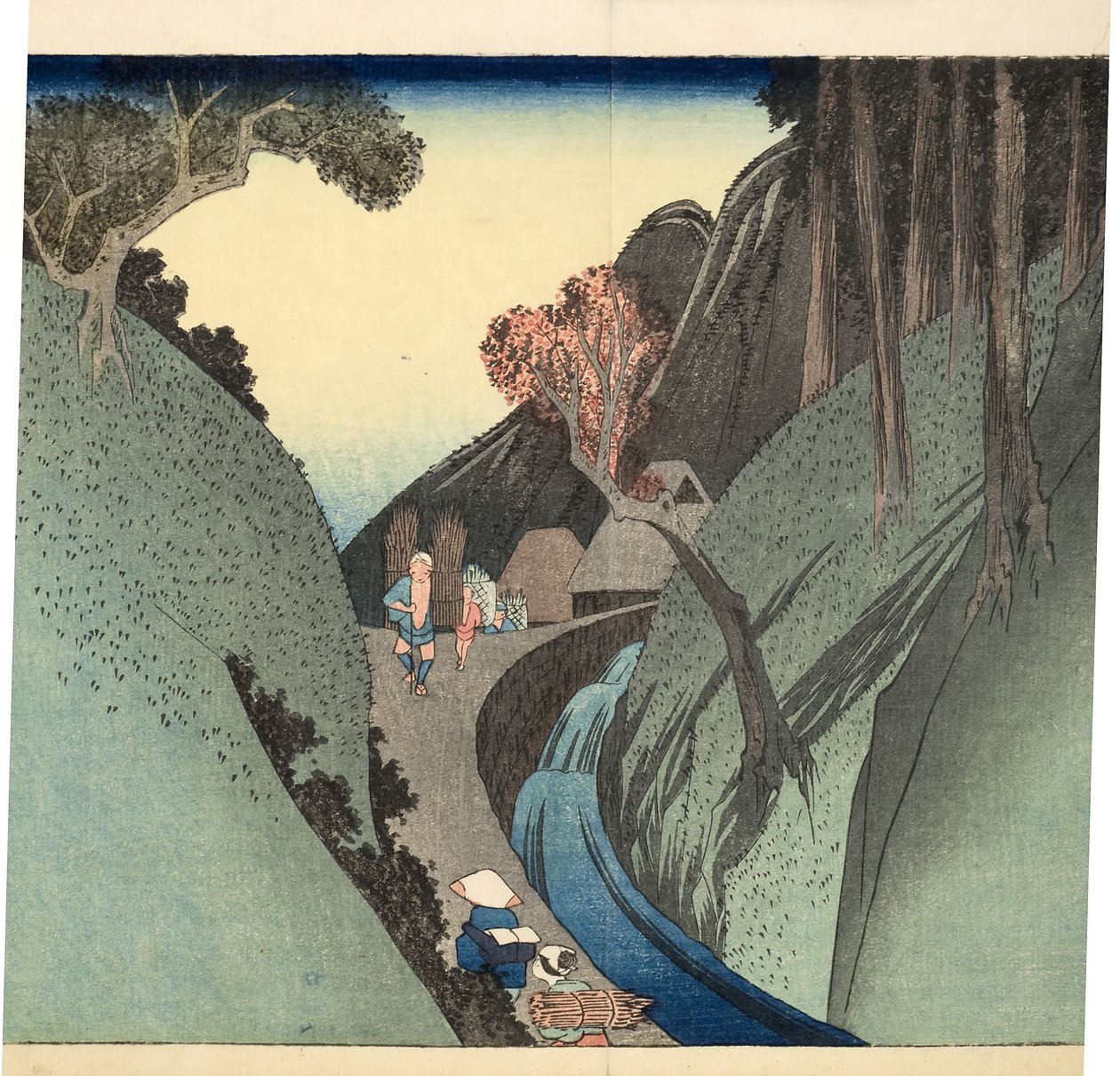Okabe: Utsu Mountain, c.1832-33 (woodblock) tekijältä Utagawa Hiroshige