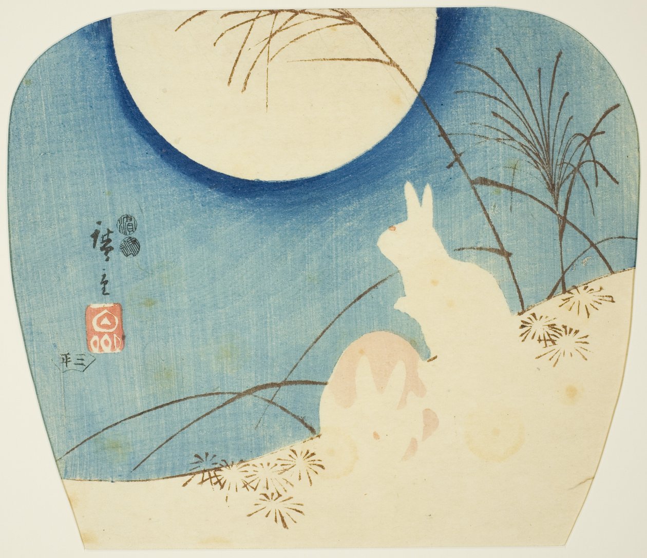 Kanit kuunvalossa tekijältä Utagawa Hiroshige