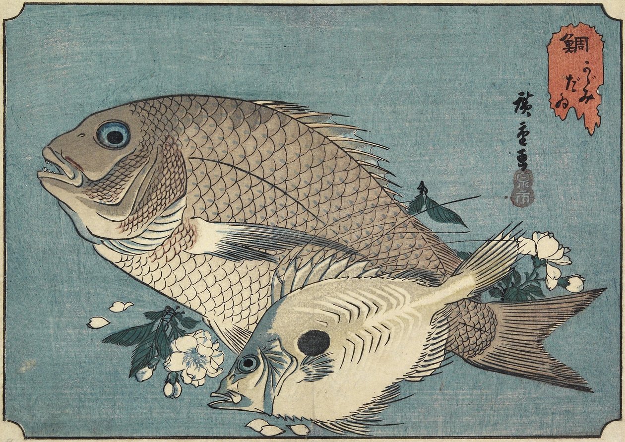 Breams, 1800-luvun alku tekijältä Utagawa Hiroshige