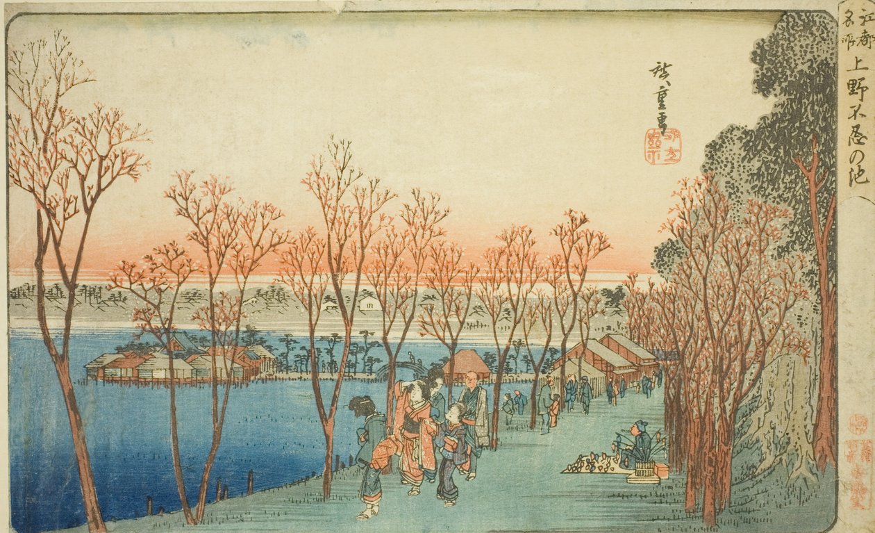 Shinobazu Pond Kami no Shinobazu Pondissa, Teseriesistä tekijältä Utagawa Hiroshige