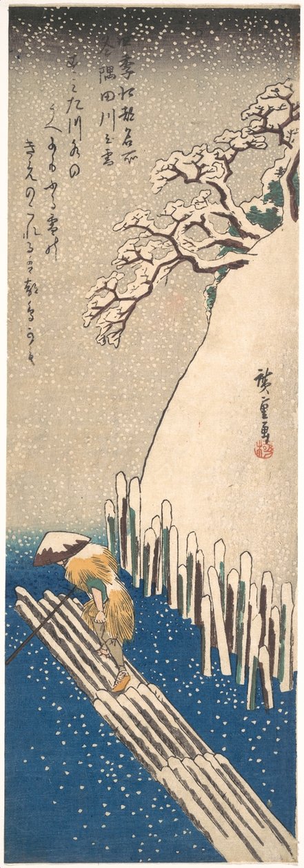 Lunta Sumida-joella tekijältä Utagawa Hiroshige