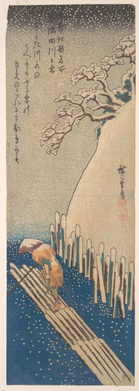 Schnee am Sumida-Fluss tekijältä Utagawa Hiroshige