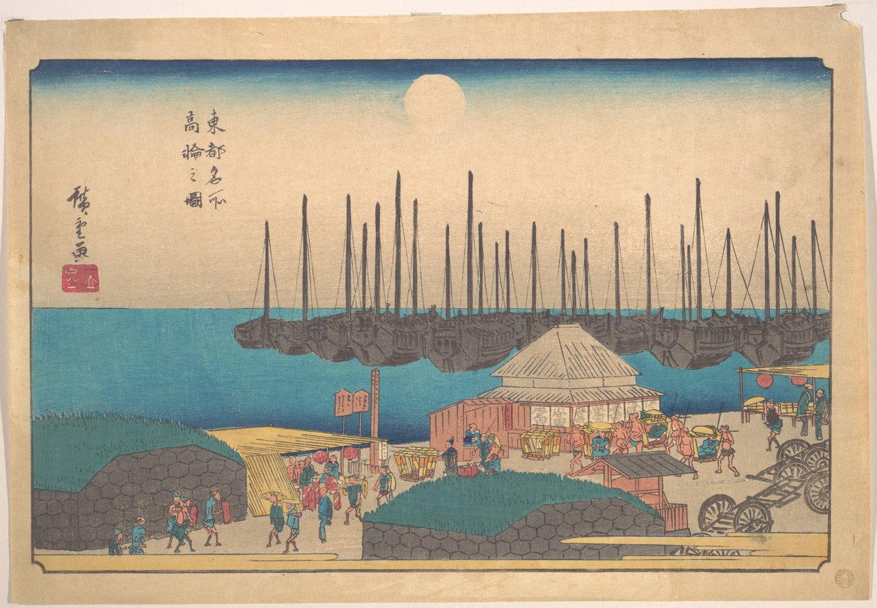 Näkymä Takanawasta tekijältä Utagawa Hiroshige
