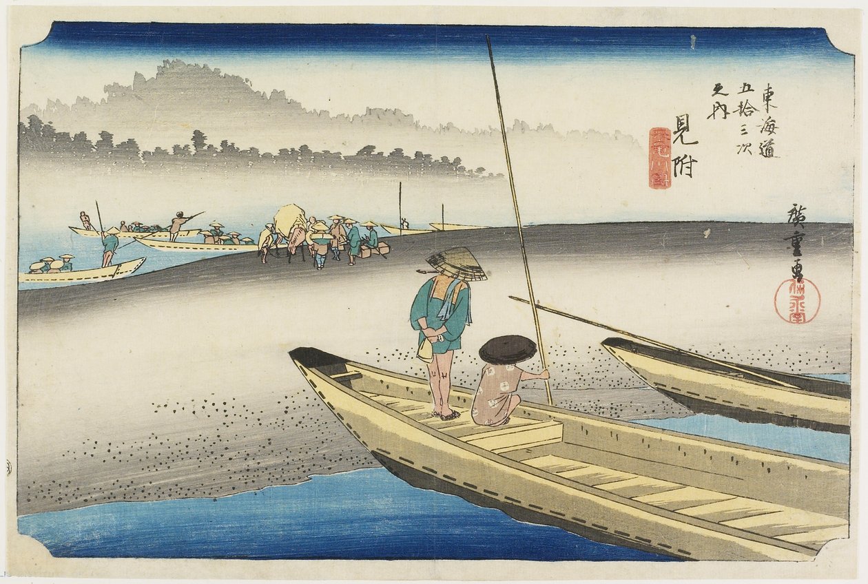 Tenryu_Rier ゔ ee w, löydetty, c. 1833 tekijältä Utagawa Hiroshige