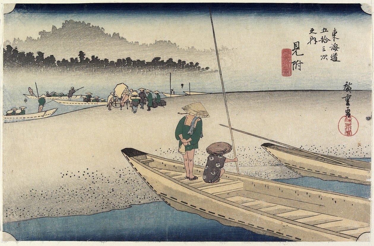 Tenryu_Rier ゔ ee w, löydetty, c. 1833 tekijältä Utagawa Hiroshige