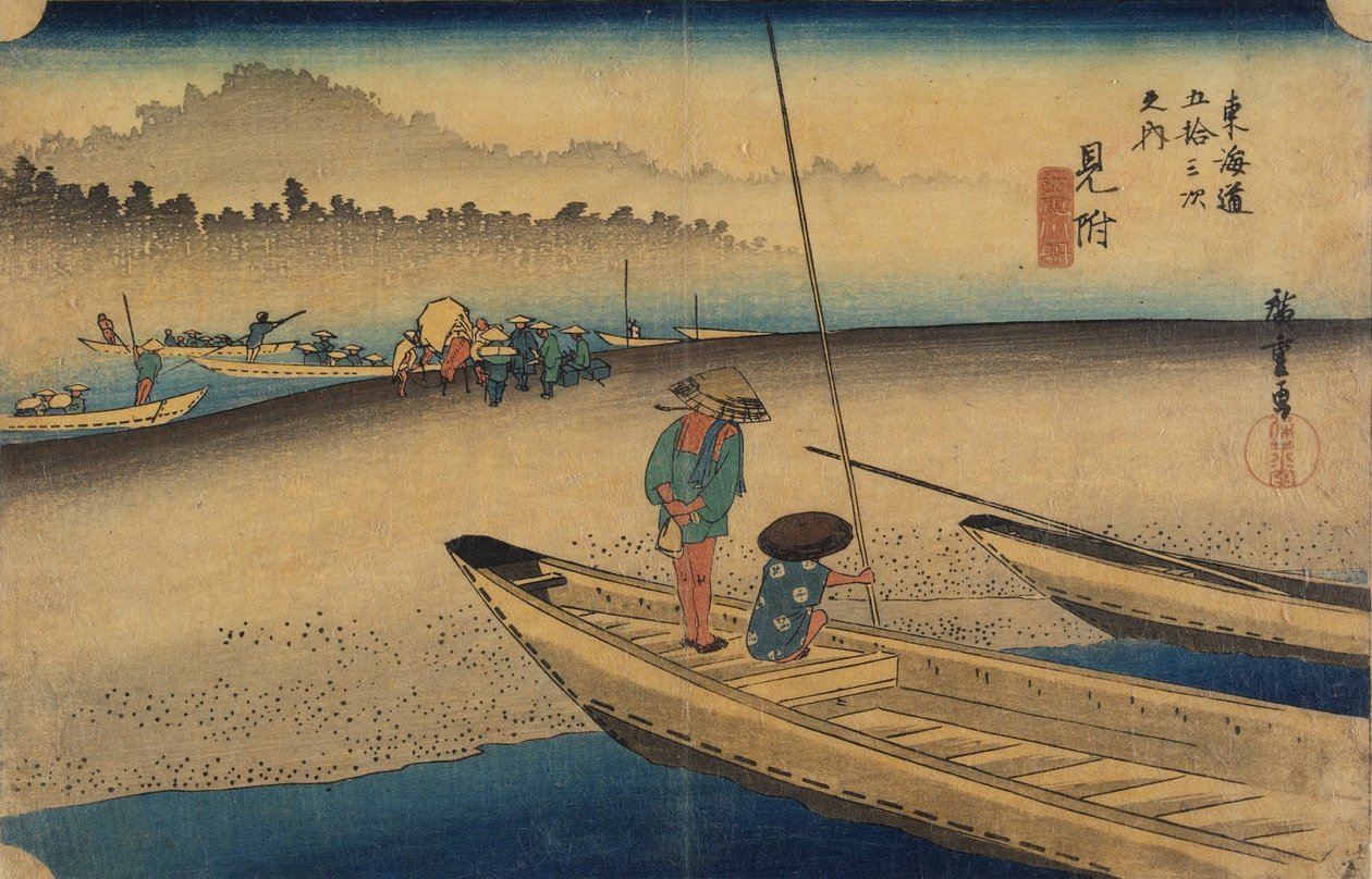 Tenryu_Rier ゔ ee w, löydetty, c. 1833 tekijältä Utagawa Hiroshige