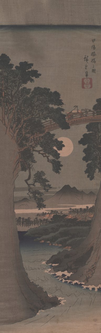 Monkey Bridge Kain maakunnassa tekijältä Utagawa Hiroshige