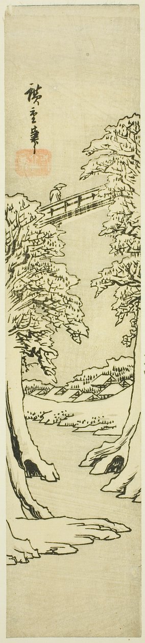 Apinan silta talvella tekijältä Utagawa Hiroshige