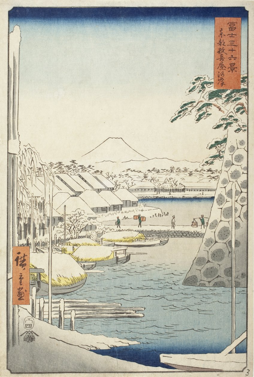 Sukiyan joenranta Itäisessä pääkaupungissa tekijältä Utagawa Hiroshige