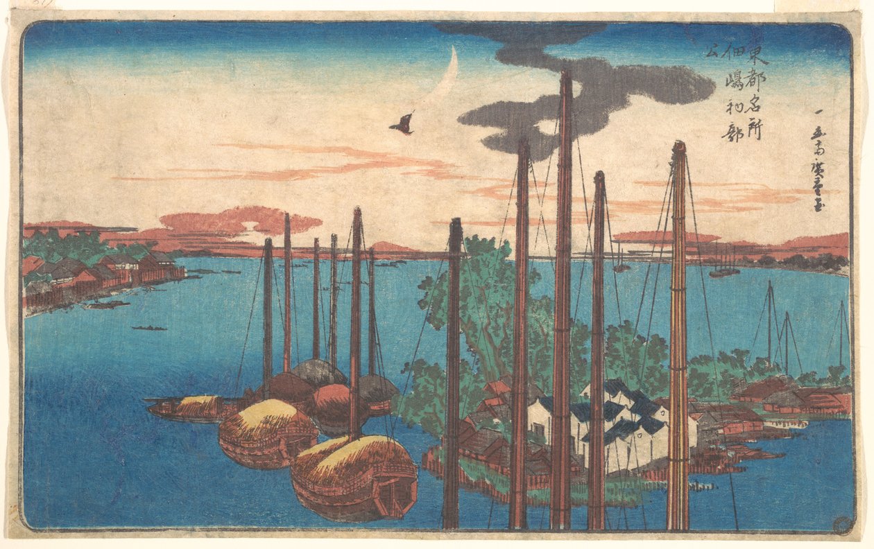 Tsukudajima Hatsu Hototogisu tekijältä Utagawa Hiroshige