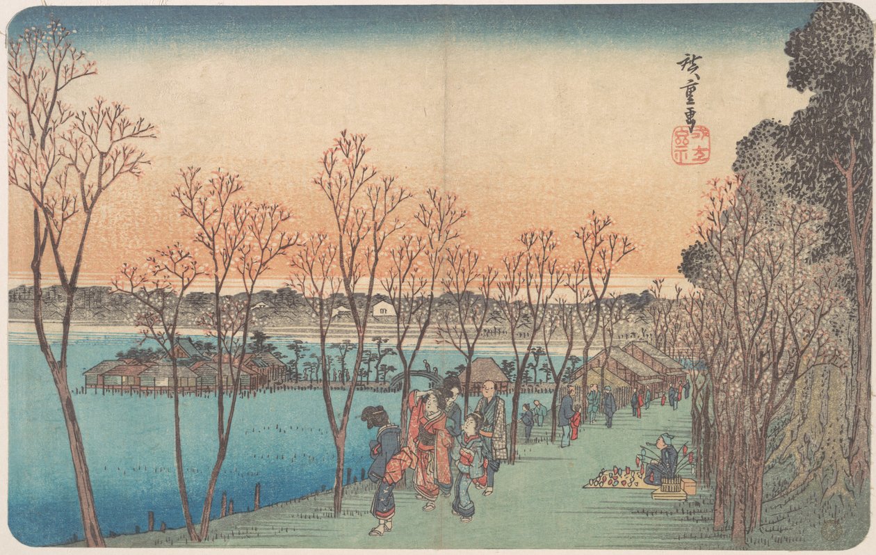 Ueno, Shinobazu-järvi tekijältä Utagawa Hiroshige