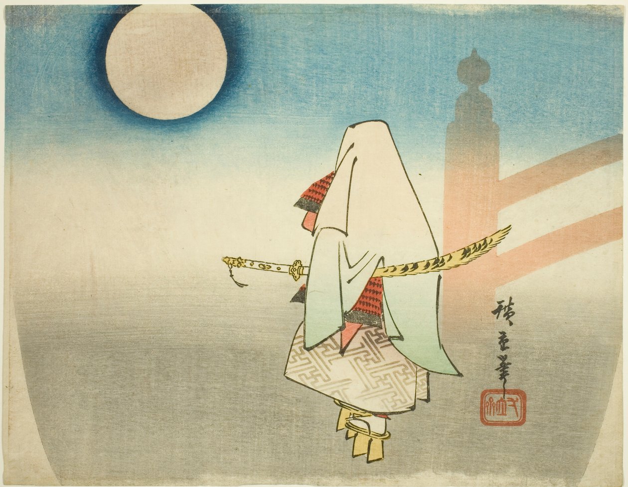 Yoshitsune Light ts Benkei At Mutual Help B syy tekijältä Utagawa Hiroshige