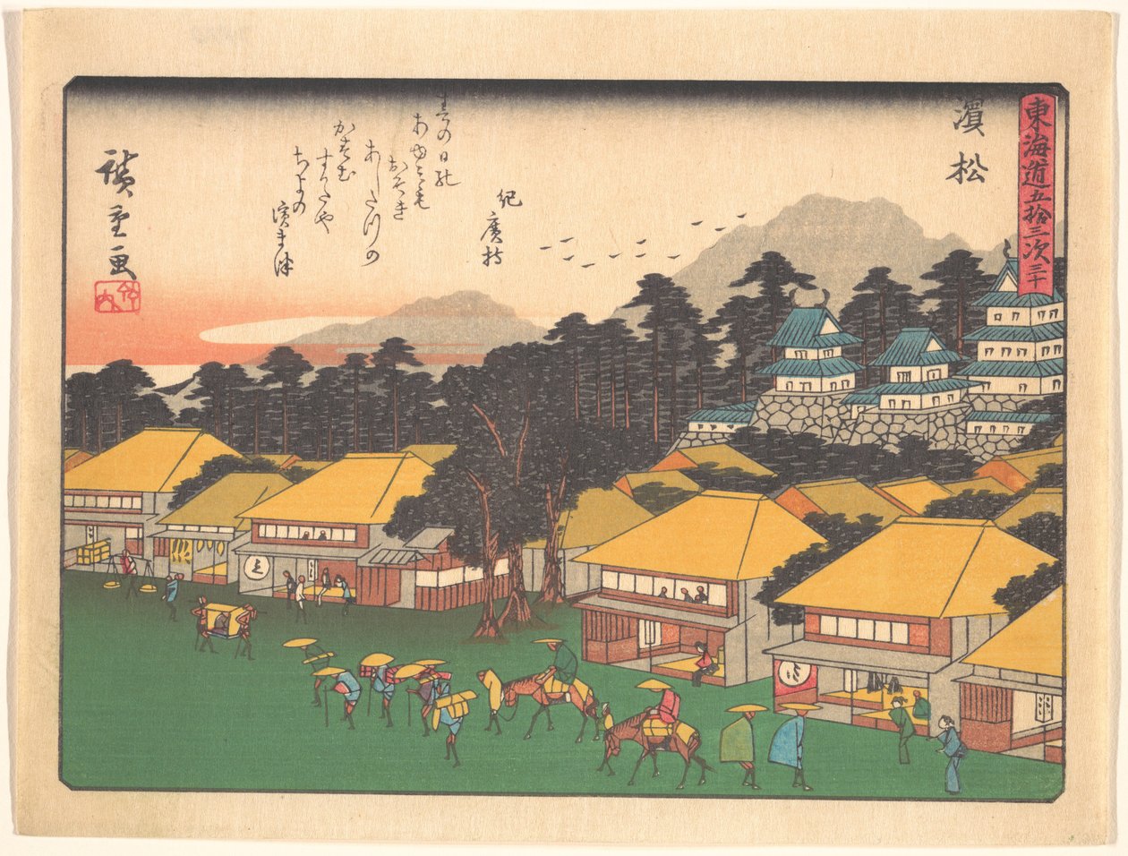 Tōkaidōn 53 asemaa: Hamamatsu tekijältä Utagawa Hiroshige