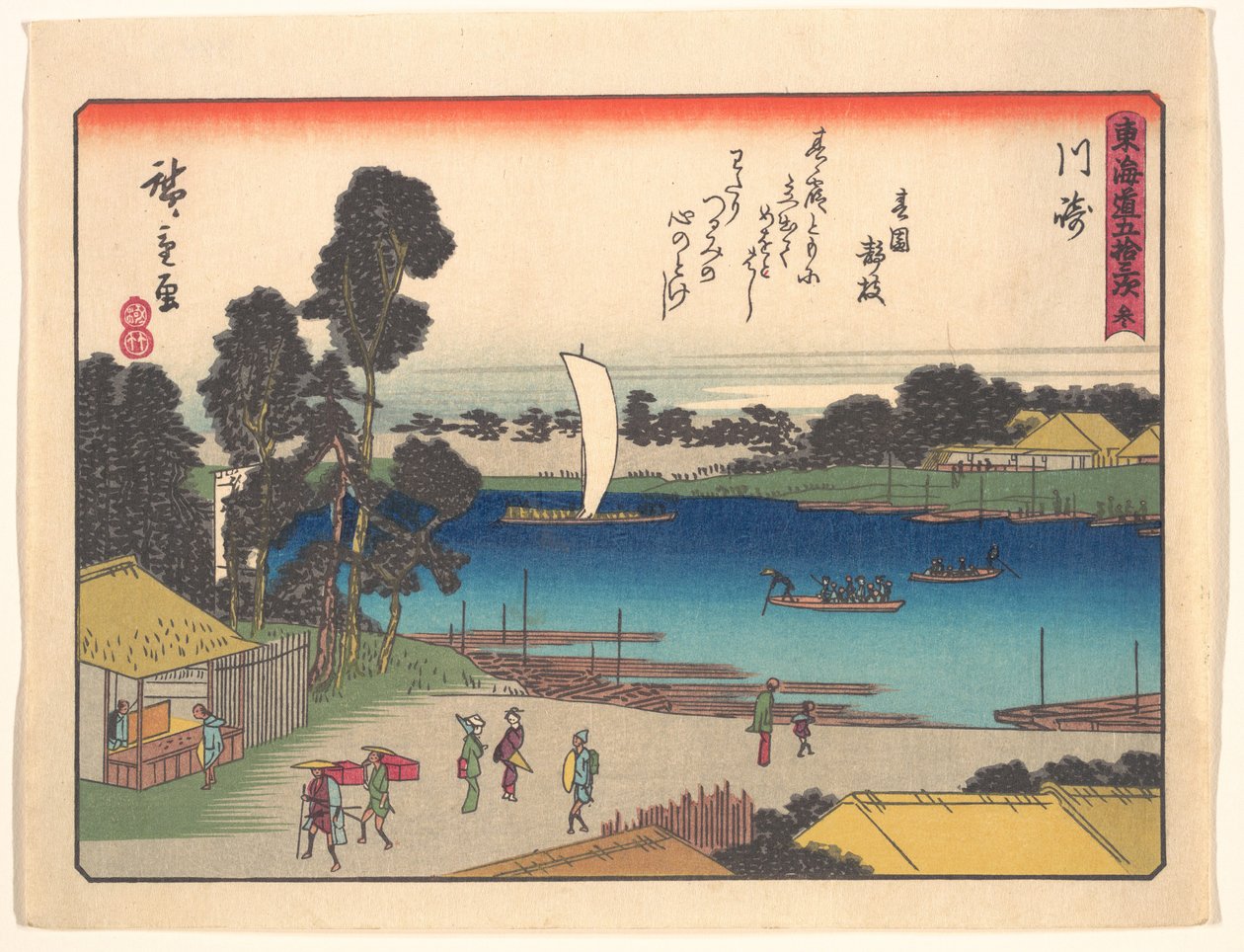 Tōkaidōn 53 asemaa: Kawasaki tekijältä Utagawa Hiroshige