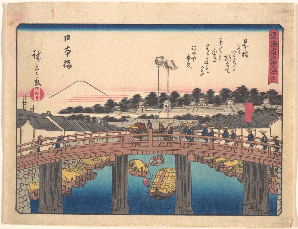 Tokaidon 53 asemaa: Nihonbashi tekijältä Utagawa Hiroshige
