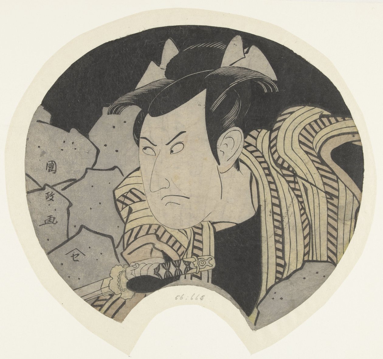 Näyttelijä miekalla tekijältä Utagawa Kunimasa