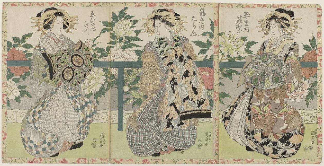 Drie kurtisaanit tekijältä Utagawa Kunisada (I)