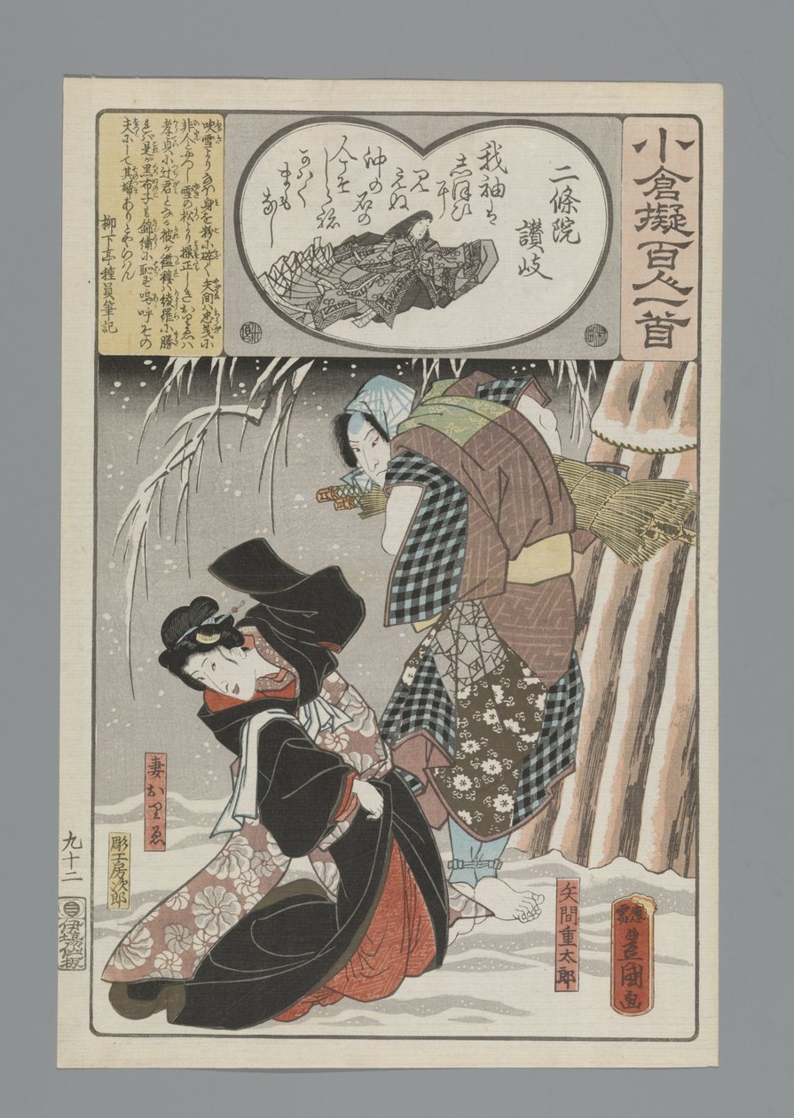 Ogura Imitació dels cent poemes (títol de la sèrie) finlandès tekijältä Utagawa Kunisada (I)