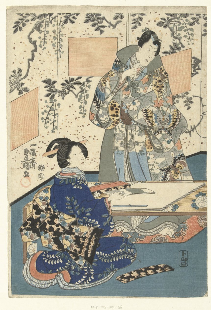 Prinssi Genji ja hovinainen tekijältä Utagawa Kunisada (I)