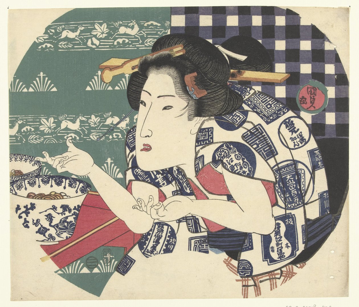 Udon ravintola tekijältä Utagawa Kunisada (I)