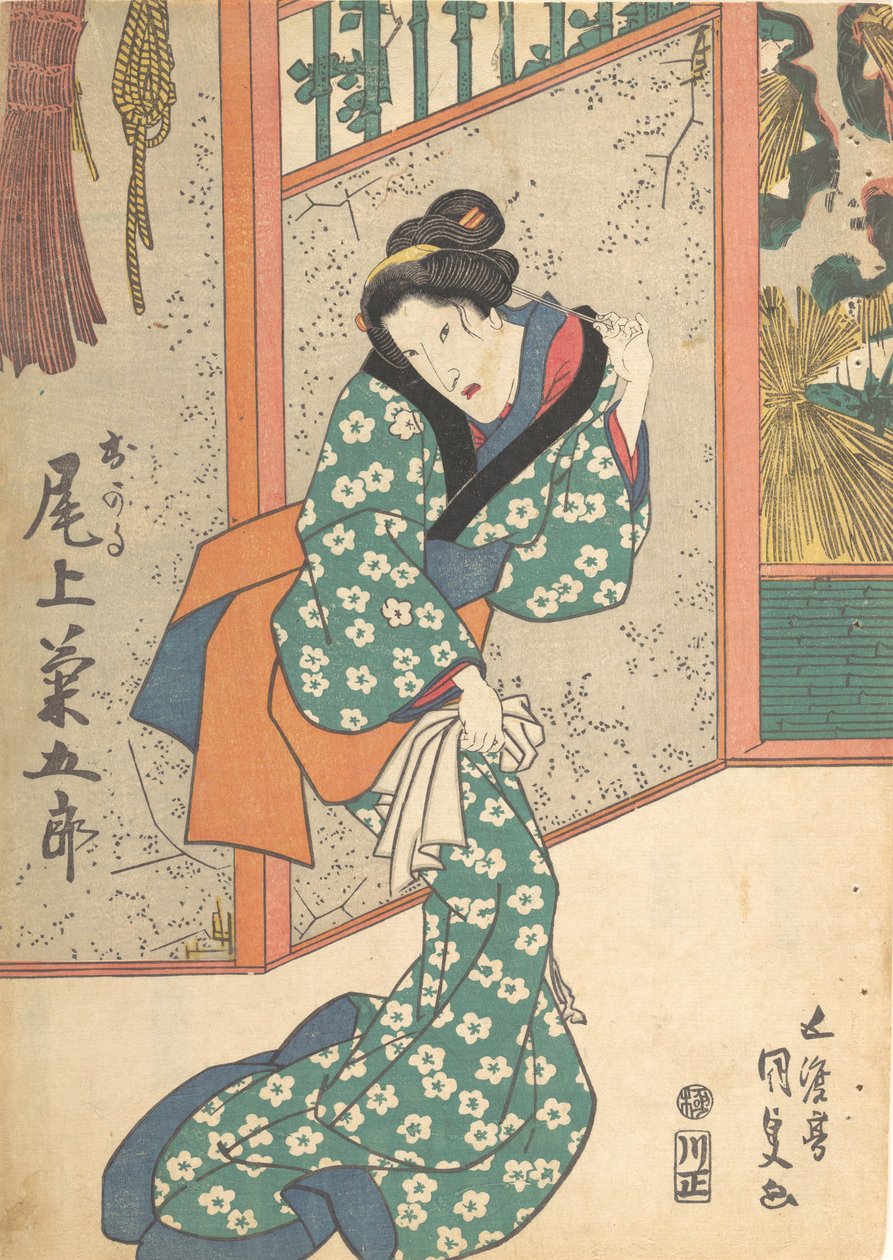 Printti, 1800-luku, 1800-luku. tekijältä Utagawa Kunisada