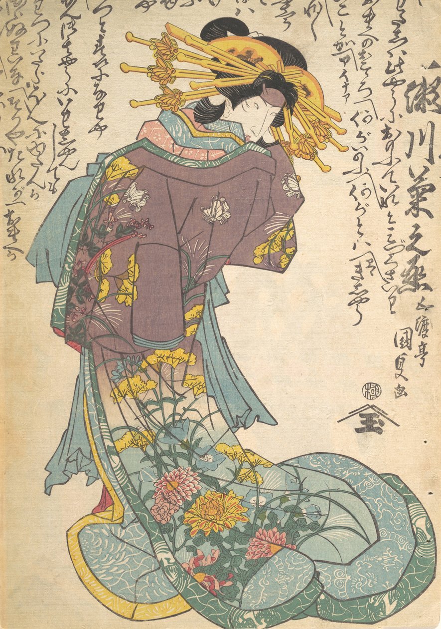 Printti, 1800-luku, 1800-luku. tekijältä Utagawa Kunisada