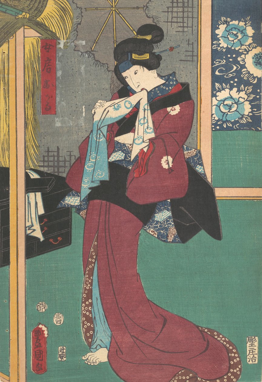 Printti, 1800-luku, 1800-luku. tekijältä Utagawa Kunisada