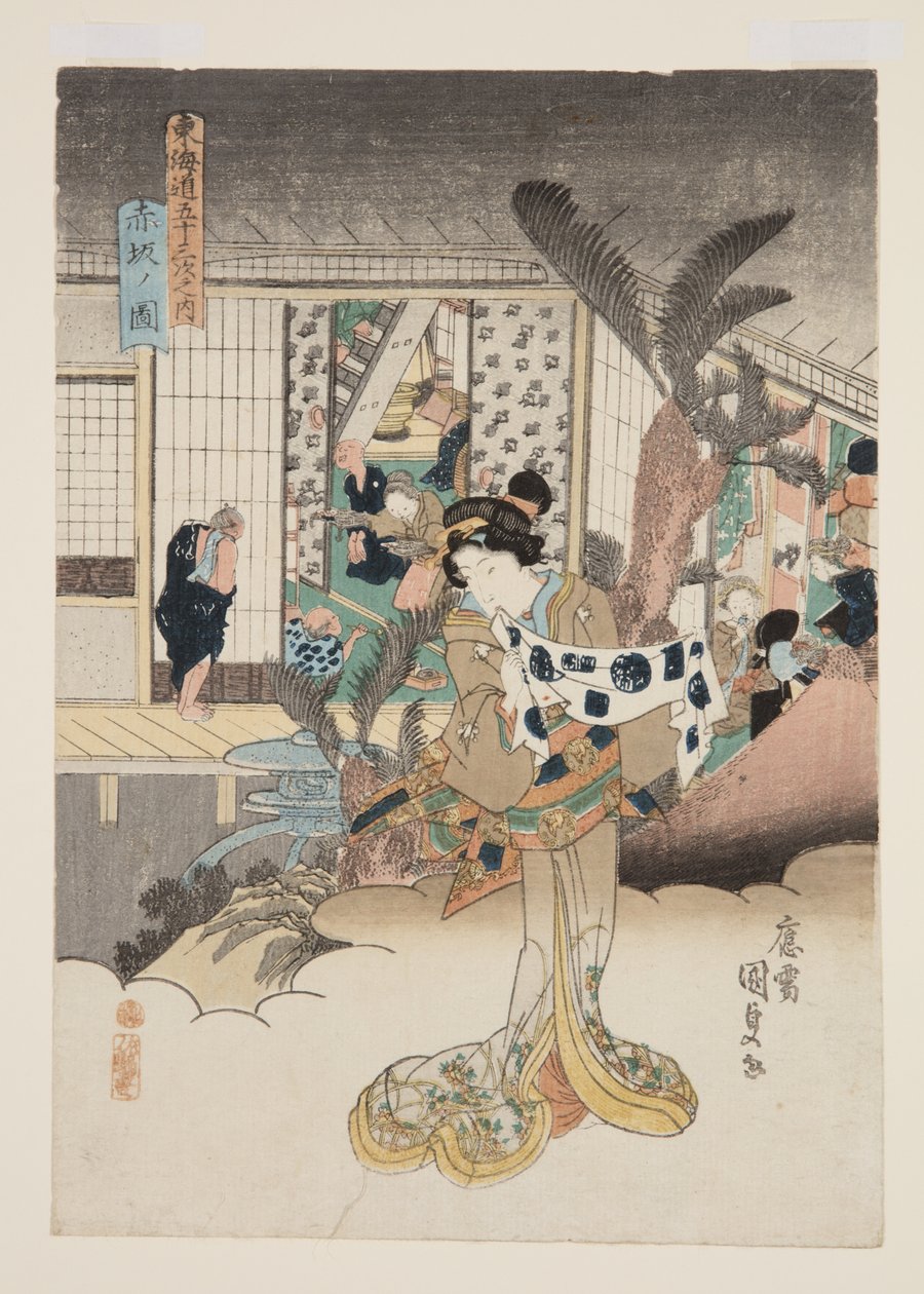 Näkymä Akasakasta (Akasakan hahmo) tekijältä Utagawa Kunisada