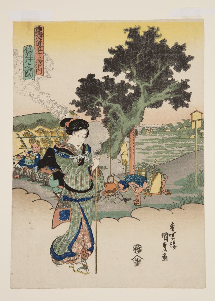 Näkymä Fukuroille (Fukuroin hahmo) tekijältä Utagawa Kunisada