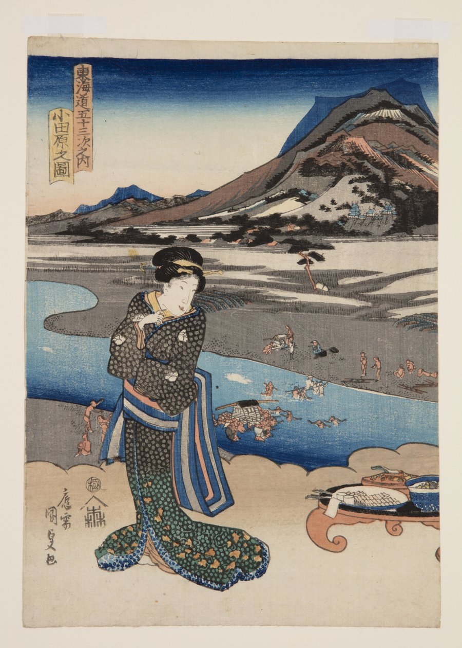 Näkymä Odawarasta (Odawara no zu) (värillinen puupainatus) tekijältä Utagawa Kunisada