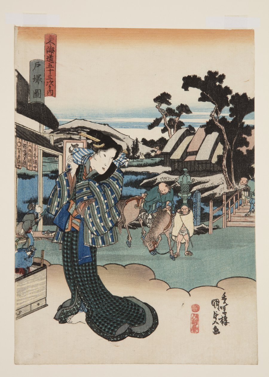 View of Totsuka (Totsuka zu) (colour woodblock print) tekijältä Utagawa Kunisada