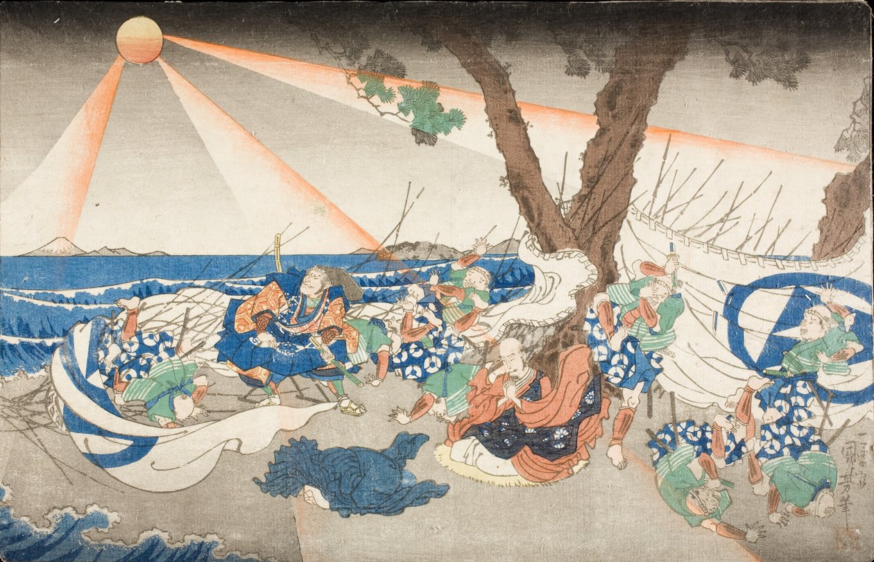 Tatsunokuchin teloituspaikalla, Sagamin provinssi tekijältä Utagawa Kuniyoshi