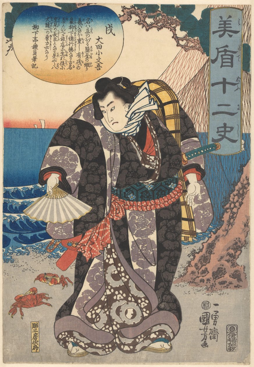 Koira (otsikko esineessä) Rinnakkaiset kahdentoista horoskooppimerkin kanssa (sarjan nimi esineessä) tekijältä Utagawa Kuniyoshi