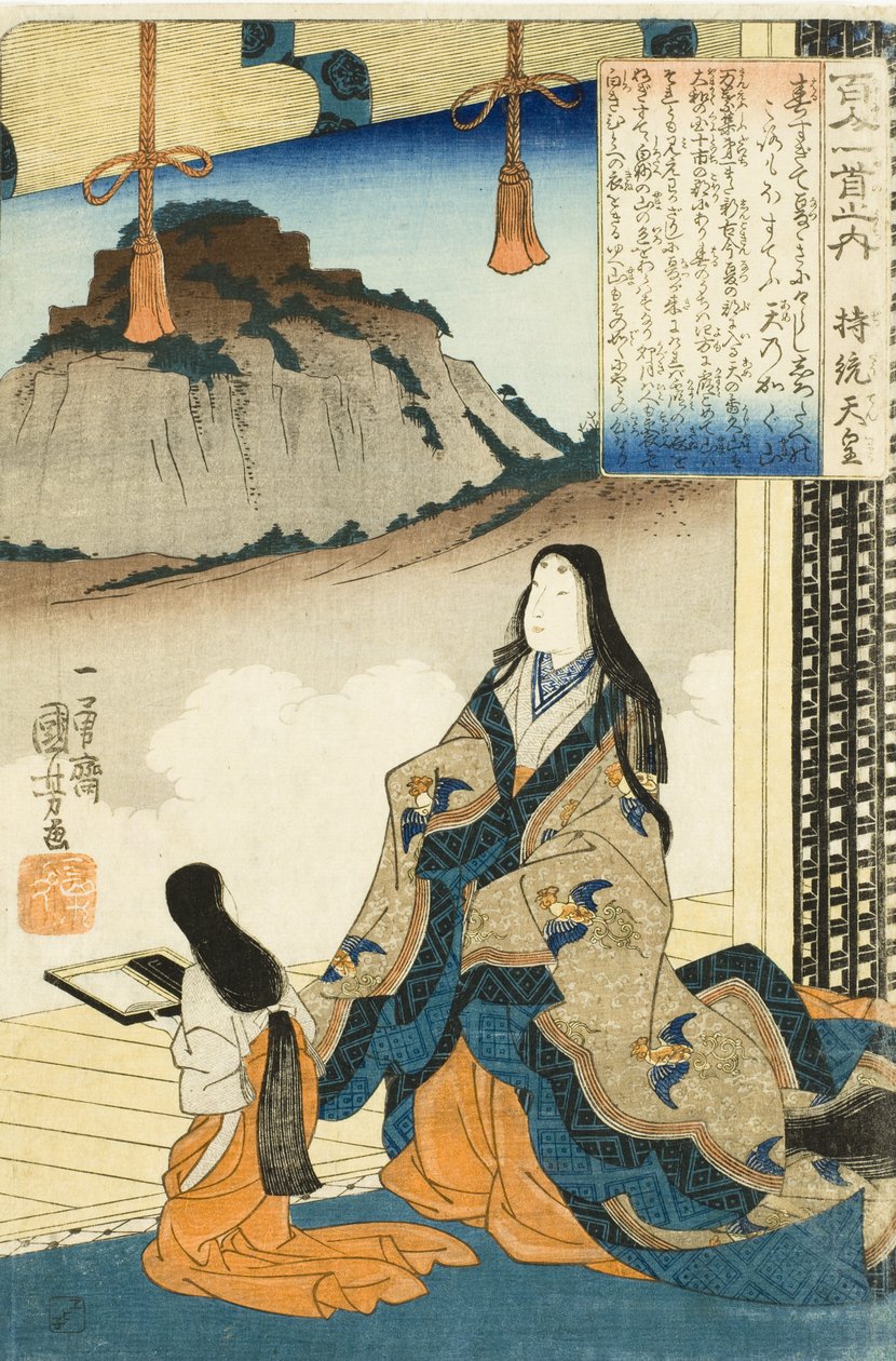 Keisarinna Jitō Tennō tekijältä Utagawa Kuniyoshi