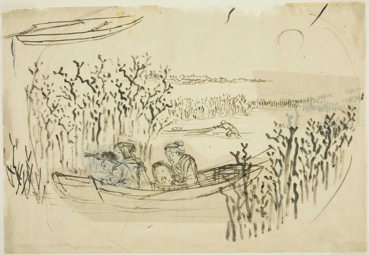 Merilevän kerääminen Omorissa tekijältä Utagawa Kuniyoshi