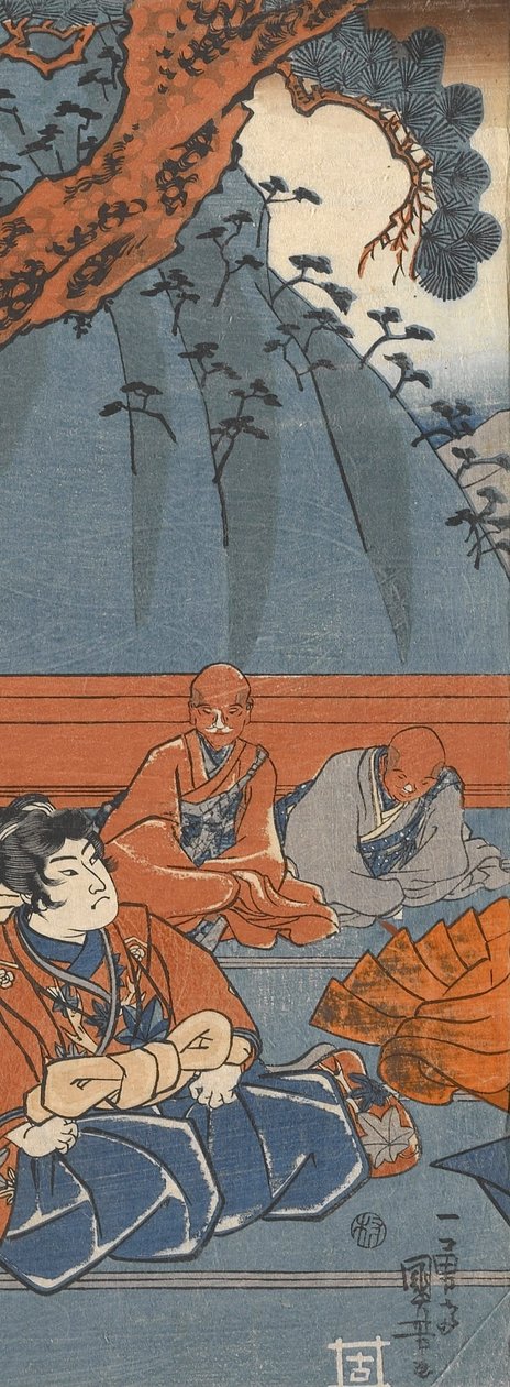 Hakoōmaru trifft Kudō Suketsune tekijältä Utagawa Kuniyoshi