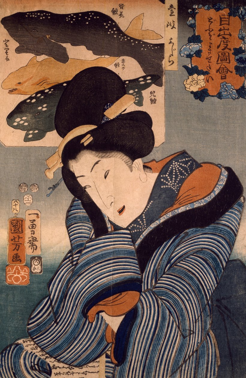 Toivon, että hän olisi täällä, nainen Ikin maakunnasta, Utagawa Kuniyoshi tekijältä Utagawa Kuniyoshi