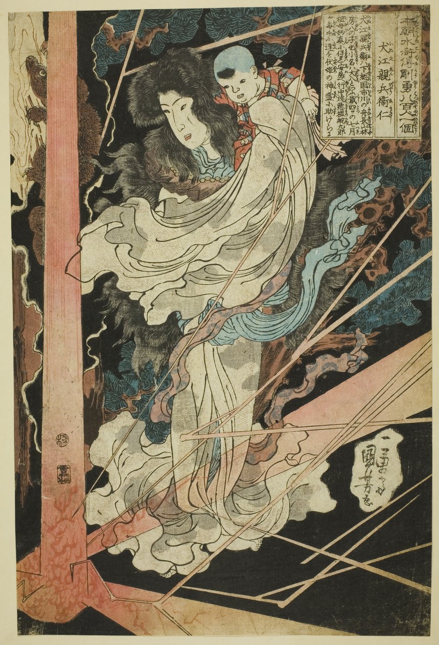Inue Shimbyoe Masashi, TV-sarjasta Alone)" tekijältä Utagawa Kuniyoshi