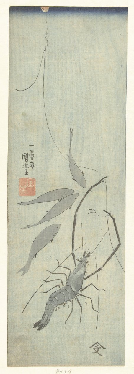 Kevyt ja pienet kalat tekijältä Utagawa Kuniyoshi