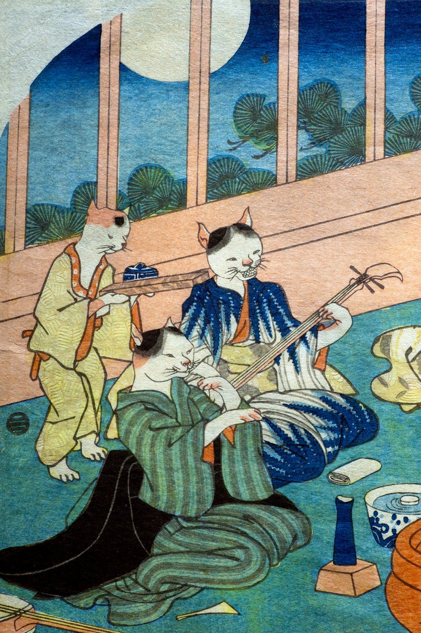 Kissan pituus, n. 1843 tekijältä Utagawa Kuniyoshi