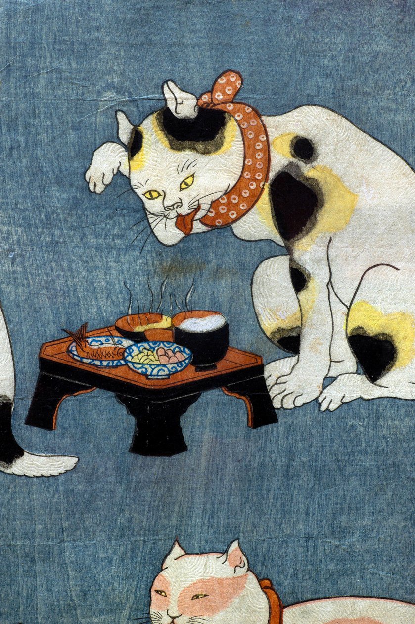 Kissojen kuvittamat sananlaskut (Tatoe zukushi no uchi), n. 1852 tekijältä Utagawa Kuniyoshi