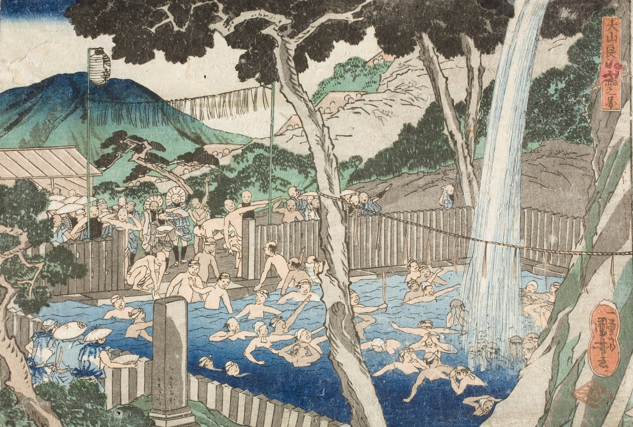 Rōbenin vesiputous Ōyama-vuorella tekijältä Utagawa Kuniyoshi