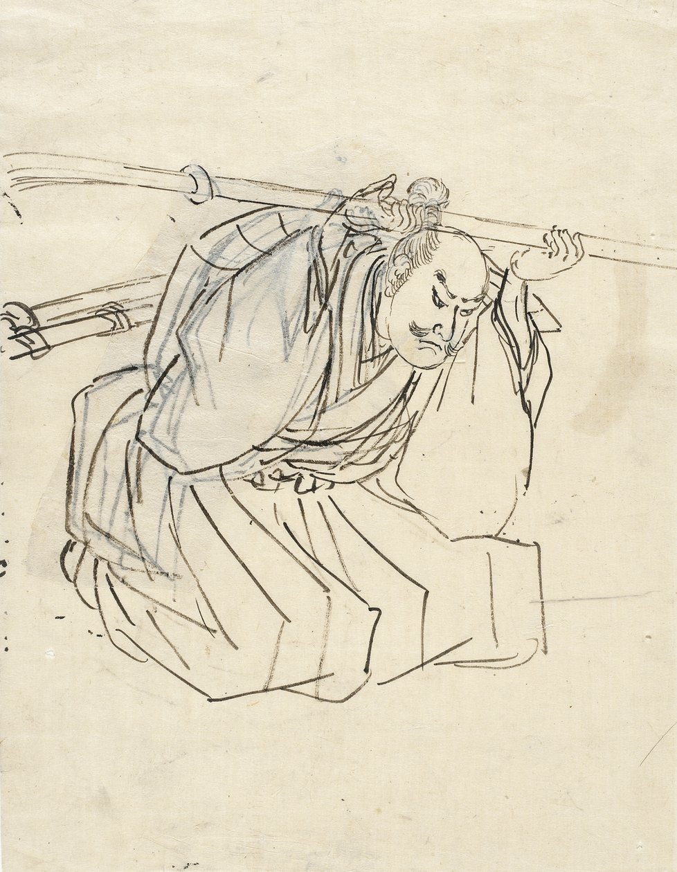 Luonnos Shinano Sakon Tomoyukista tekijältä Utagawa Kuniyoshi