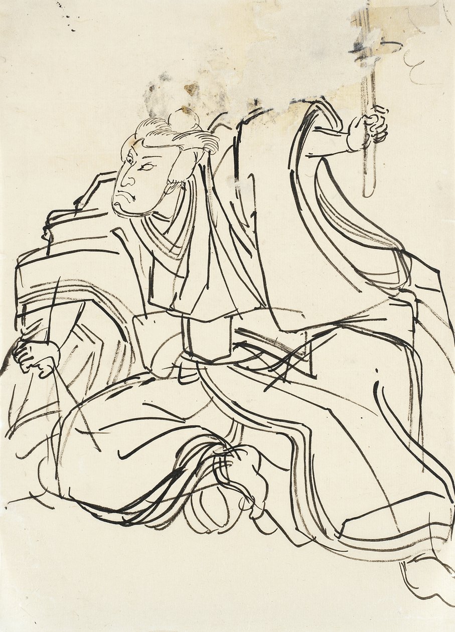 Luonnos sotilas sankarista tekijältä Utagawa Kuniyoshi