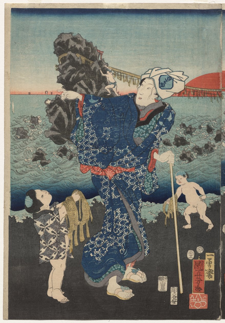 Auringonnousu Futami Bayssä tekijältä Utagawa Kuniyoshi