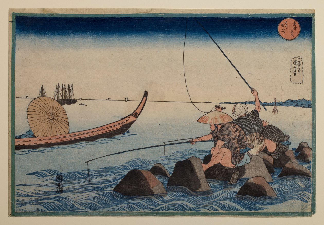 Teppōzu sarjasta "Kuuluisia paikkoja itäisessä pääkaupungissa" tekijältä Utagawa Kuniyoshi