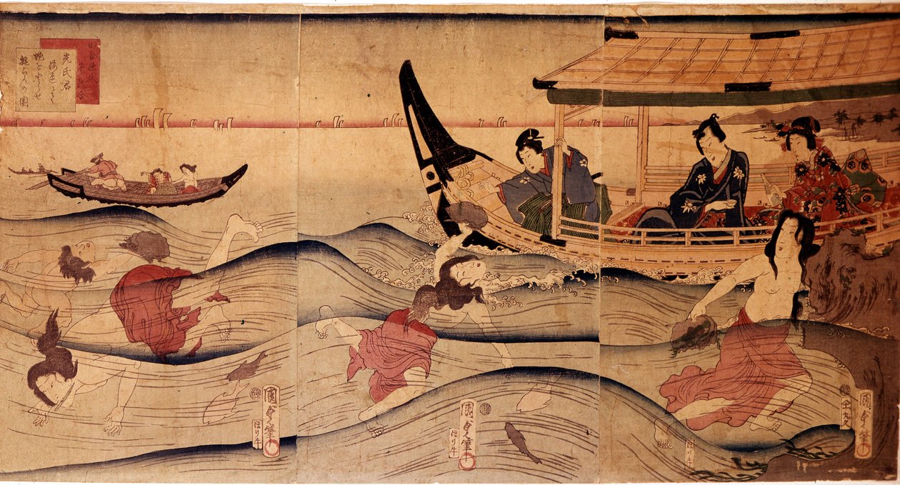 Tee Abone Ficain g. Utagawa Kuniyoshin P Hayashi ts (v. 1797-1861) tekijältä Utagawa Kuniyoshi
